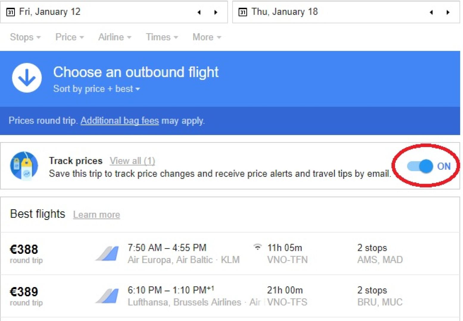 Norite skristi pigiau? Išmokite naudotis „Google Flight“