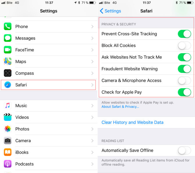 Kaip „iOS 11“ „Safari“ patobulinti privatumo lygį