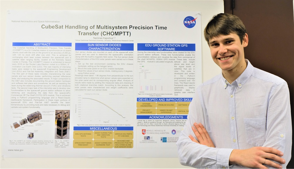VGTU studento įspūdžiai NASA: Lietuva yra žinoma pasaulyje kaip turinti potencialą vystyti mažuosius palydovus