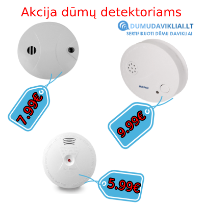 Nuolaidos sertifikuotiems dūmų detektoriams