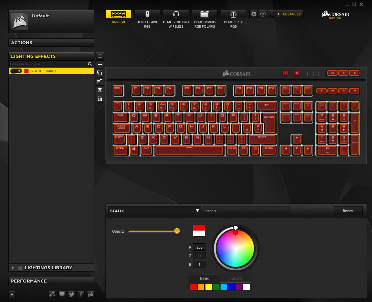 „Corsair K68 RGB“ klaviatūros apžvalga