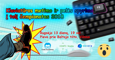 Programuotojo dienos proga – Klaviatūros mėtymo ir pelės spyrimo čempionatas Programuotojo dienos proga – Klaviatūros mėtymo ir pelės spyrimo čempionatas