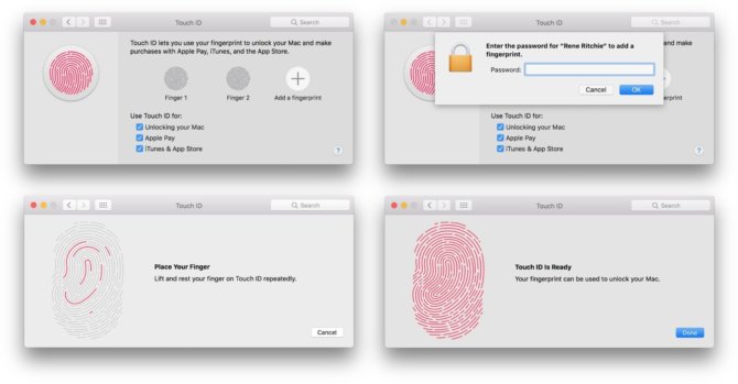 Kaip „MacBook Pro“ kompiuteriuose naudoti „Touch ID“