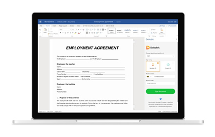 Pristatyta galimybė dokumentus el. parašu pasirašyti „Microsoft Office“ programoje