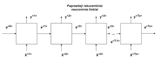 J. Stankevičiaus iliustr./Paprastojo RNN tinklo schema