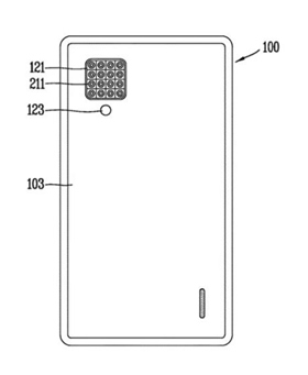 LG iliustr. / LG patentas 16 lęšių telefono kameros sistemai