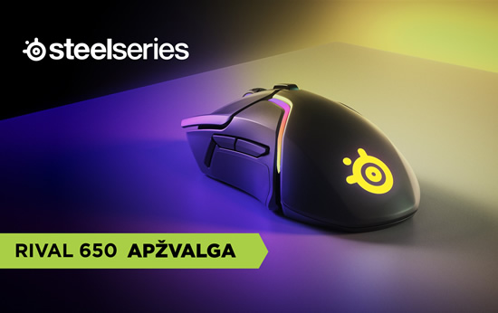 „SteelSeries Rival 650“ apžvalga