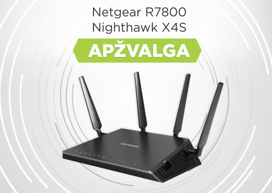 „Netgear R7800 Nighthawk X4S“ apžvalga
