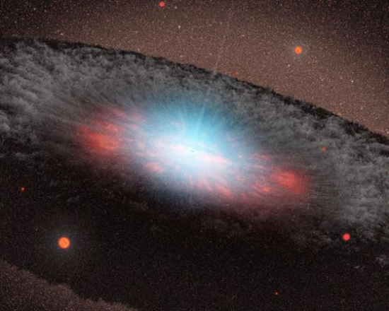Supermasyvi juodoji bedugnė galaktikos centre dailininko požiūriu / NASA nuotr.