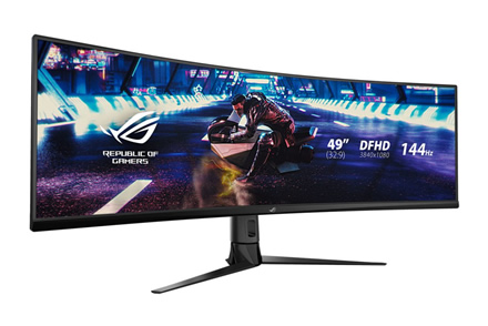 „Asus“ atskleidė 49 colių 32:9 formato monitorių žaidėjams