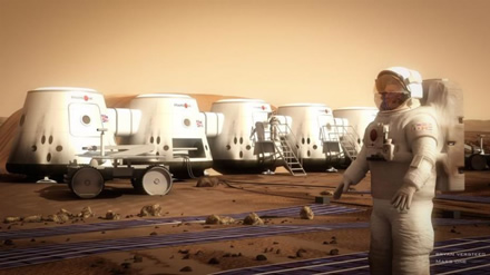 „Mars One“ iliustr. / Astronautas Marse