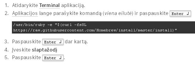 Kaip įdiegti „Homebrew“