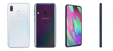 Kompaktišką „Samsung Galaxy A40“ su 25 megapikselių priekiniu fotoaparatu jau galima užsisakyti iš anksto