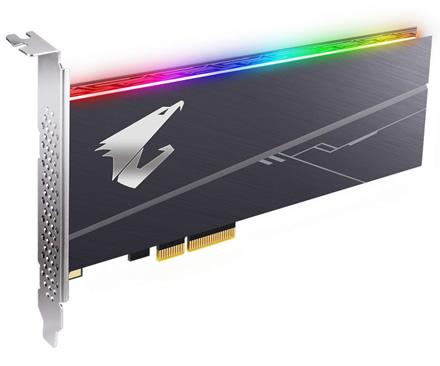 „Gigabyte“ išleidžia „Aorus RGB AIC NVMe“ SSD „Gigabyte“ išleidžia „Aorus RGB AIC NVMe“ SSD