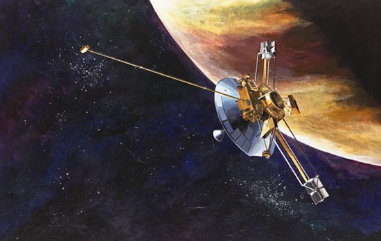 „Pioneer 10“ (dailininko iliustracija) © NASA