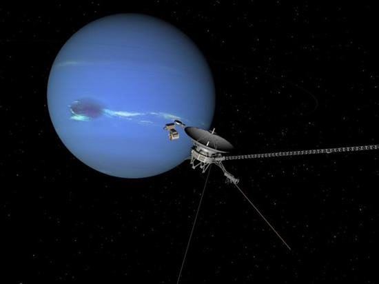 „Voyager 2“ šalia Neptūno (dalininko iliustracija) © NASA