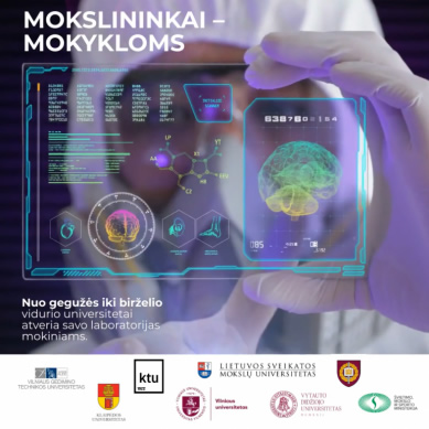 Gegužę ir birželį universitetai atveria laboratorijas moksleiviams