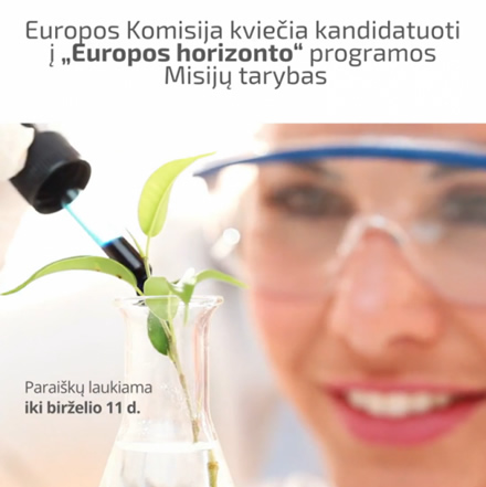 Europos Komisija kviečia kandidatuoti į „Europos horizonto“ programos Misijų tarybas Europos Komisija kviečia kandidatuoti į „Europos horizonto“ programos Misijų tarybas