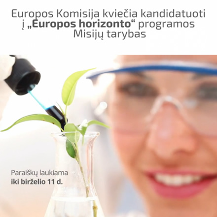 Europos Komisija kviečia kandidatuoti į „Europos horizonto“ programos Misijų tarybas