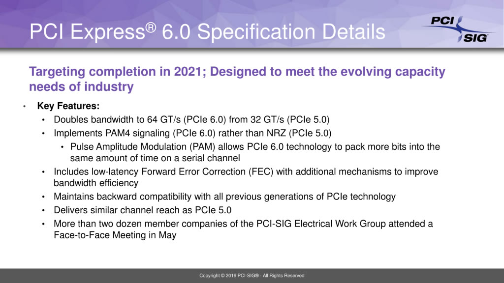 PCI-SIG praneša apie PCIe 6.0 PCI-SIG praneša apie PCIe 6.0