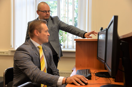 Ministerijos kancleris Karolis Vaitkevičius pristatė pilotinį „e-priimamojo“ projektą.