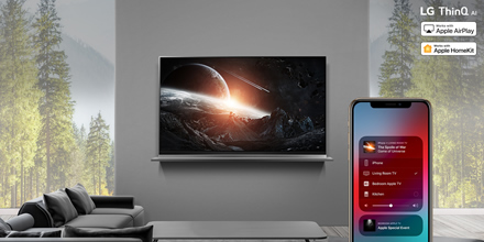 LG dirbtinio intelekto televizoriuose veiks „Apple“ paslaugos „AirPlay 2“ ir „HomeKit“