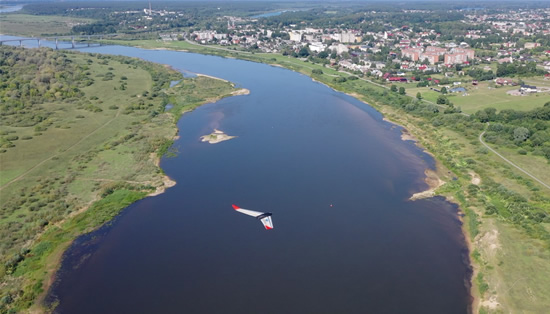 Drono skrydis per Lietuvą. VGTU nuotr.