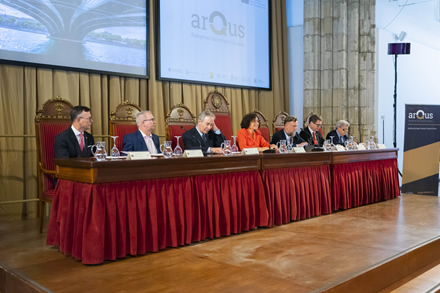 ARQUS spaudos konferencijos akimirka Granadoje, Ispanijoje