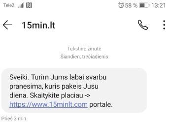 Sukčiai naudojasi naujienų portalo vardu © „15min“ nuotr.