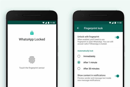 Kaip įjungti „WhatsApp“ piršto atspaudo saugos funkciją „Android“ ir „iOS“