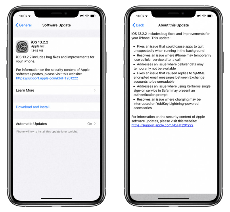 Turite naujesnį „iPhone“? Būtinai įsidiekite „iOS“ 13.2.2: ištaisyta nemaloni klaida Turite naujesnį „iPhone“? Būtinai įsidiekite „iOS“ 13.2.2: ištaisyta nemaloni klaida