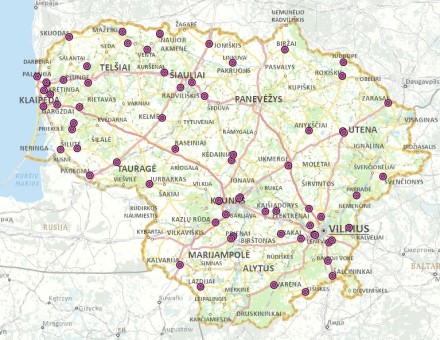 Būsimų greičio matuoklių vietos (LAKD nuotr.) Būsimų greičio matuoklių vietos (LAKD nuotr.)