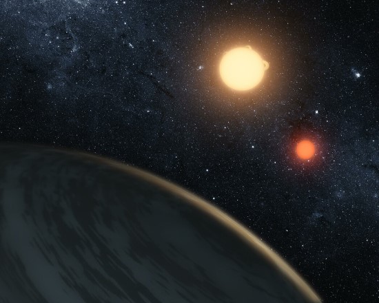 Planeta su 2 žvaigždėmis / Asociatyvi NASA iliustracija