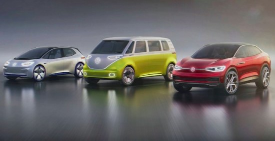 „Volkswagen“ elektromobiliai © Gamintojo nuotr.