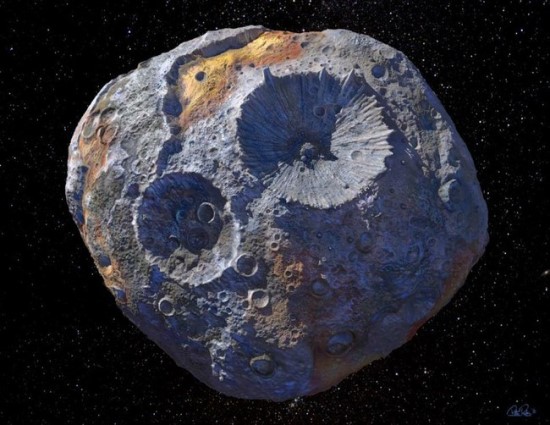 Dailininko pavaizduotas Psyche asteroidas
