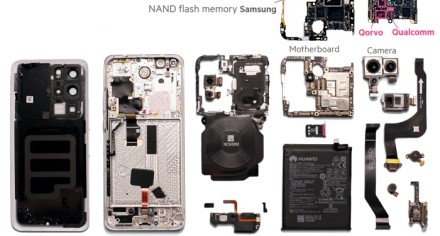 Nepaisant draudimų „Huawei P40“ telefonuose naudojami JAV bendrovių komponentai Nepaisant draudimų „Huawei P40“ telefonuose naudojami JAV bendrovių komponentai