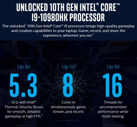„Core i9-10980HK“ apkrovus visus branduolius siurbs 107 W „Core i9-10980HK“ apkrovus visus branduolius siurbs 107 W