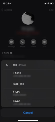 Kaip iš „iPhone“ aplikacijos „Phone“ paskambinti į praktiškai bet kurį messenger´į