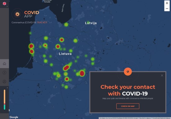 Užsikrėtusių koronavirusu maršrutai – interaktyviame žemėlapyje