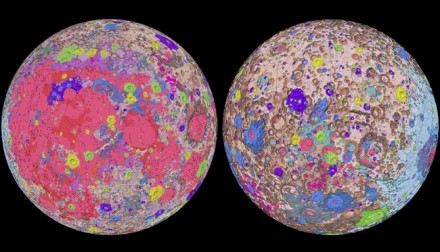 Mėnulio geologinis žemėlapis © NASA / GSF / USGS