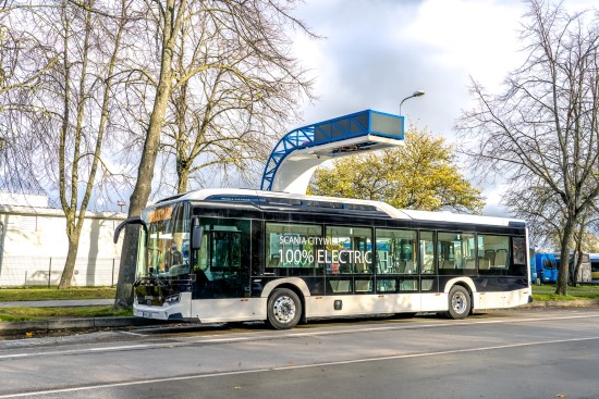 Elektrinis švedų autobusas išbandomas Klaipėdoje