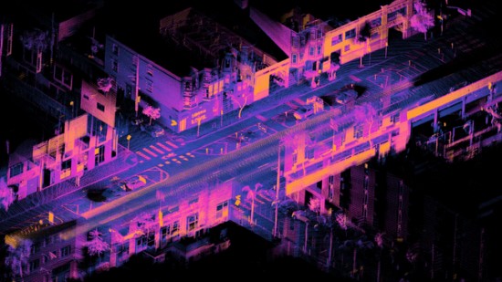 LiDAR technologija atkurta 3D gatvės struktūra