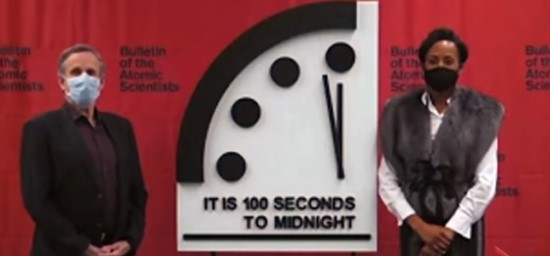 Pasaulio pabaigos laikrodis išlieka arčiausiai vidurnakčio nuo pat 1947 metų