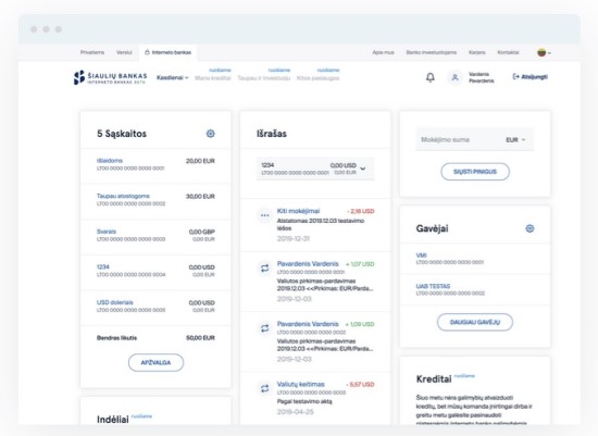 Šiaulių bankas atnaujino interneto banką ir mobiliąją programėlę