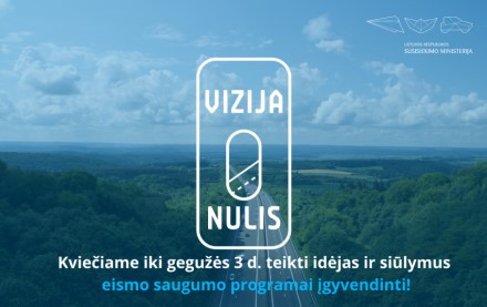 Kviečia teikti idėjas ir siūlymus eismo saugumo programai „Vizija 0“