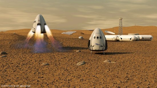 „SpaceX“ kolonijos Marse vizija © Kevin Gill (CC BY-SA 2.0) | commons.wikimedia.org „SpaceX“ kolonijos Marse vizija © Kevin Gill (CC BY-SA 2.0) | commons.wikimedia.org