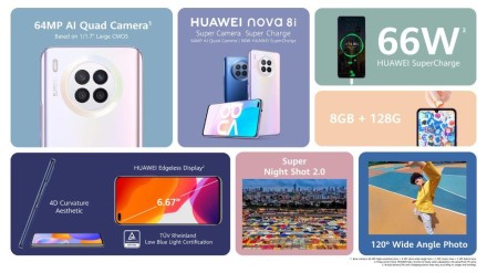 „Huawei“ pristatė pigų vidutinioką: pademonstruotas naujasis „Nova 8i“ telefonas