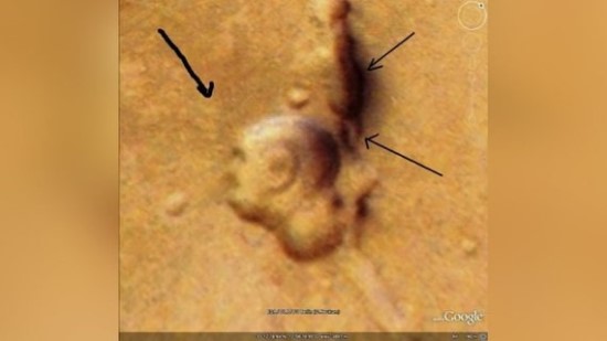 Matteo Ianneo/ESA/„Google Maps“/Ghandi primenantis šešėlių žaismas Marse