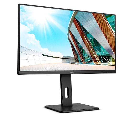 AOC P2 monitoriai su USB-C jungtimi: UHD arba QHD raiška, pažangus ir funkcionalus dizainas, ergonomiški stovai