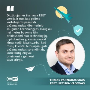 ESET pristato dirbtinio intelekto veikimu paremtą antivirusinę programą